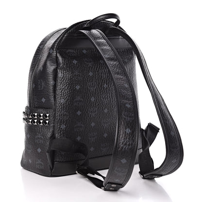 MCM Visetos Small Side Stud Stark Backpack Black 3 of 10