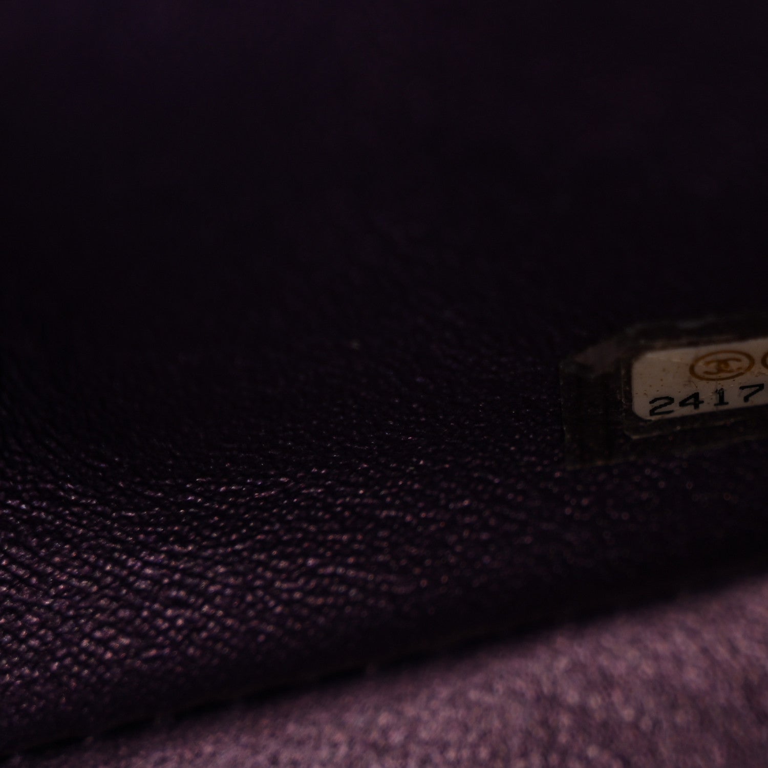 Chanel Iridescent Lambskin Quilted Mini Square Flap Dark Purple 7 of 11