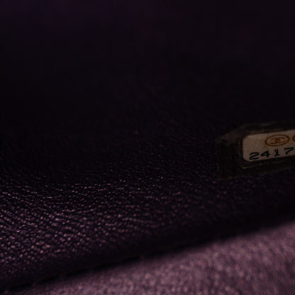 Chanel Iridescent Lambskin Quilted Mini Square Flap Dark Purple 7 of 11