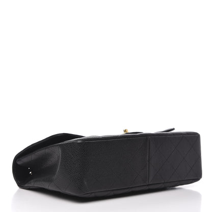 Chanel Caviar Quilted Jumbo Single Flap Black 4 of 12