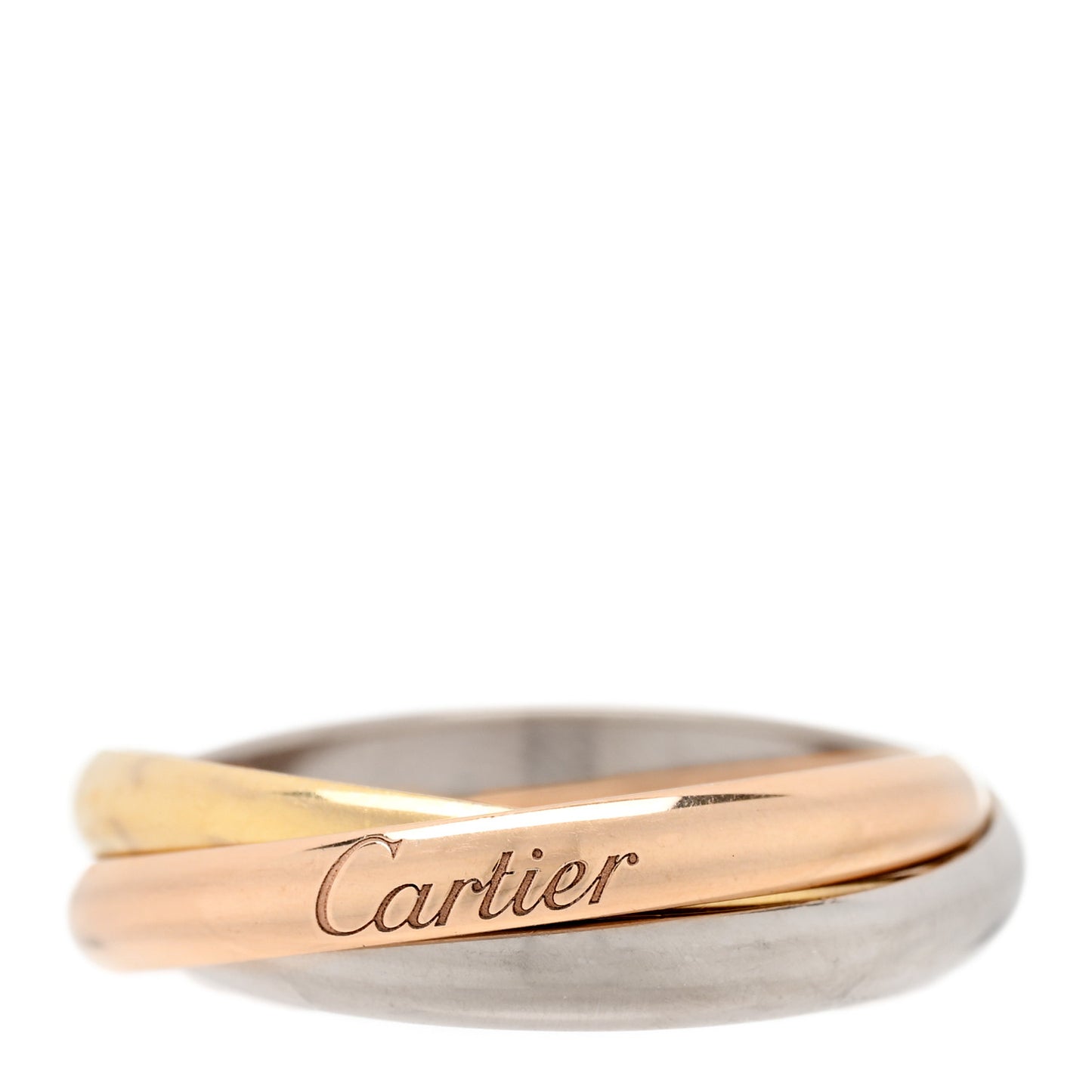 18K Pink Yellow White Gold Small Trinity Ring 57 8
