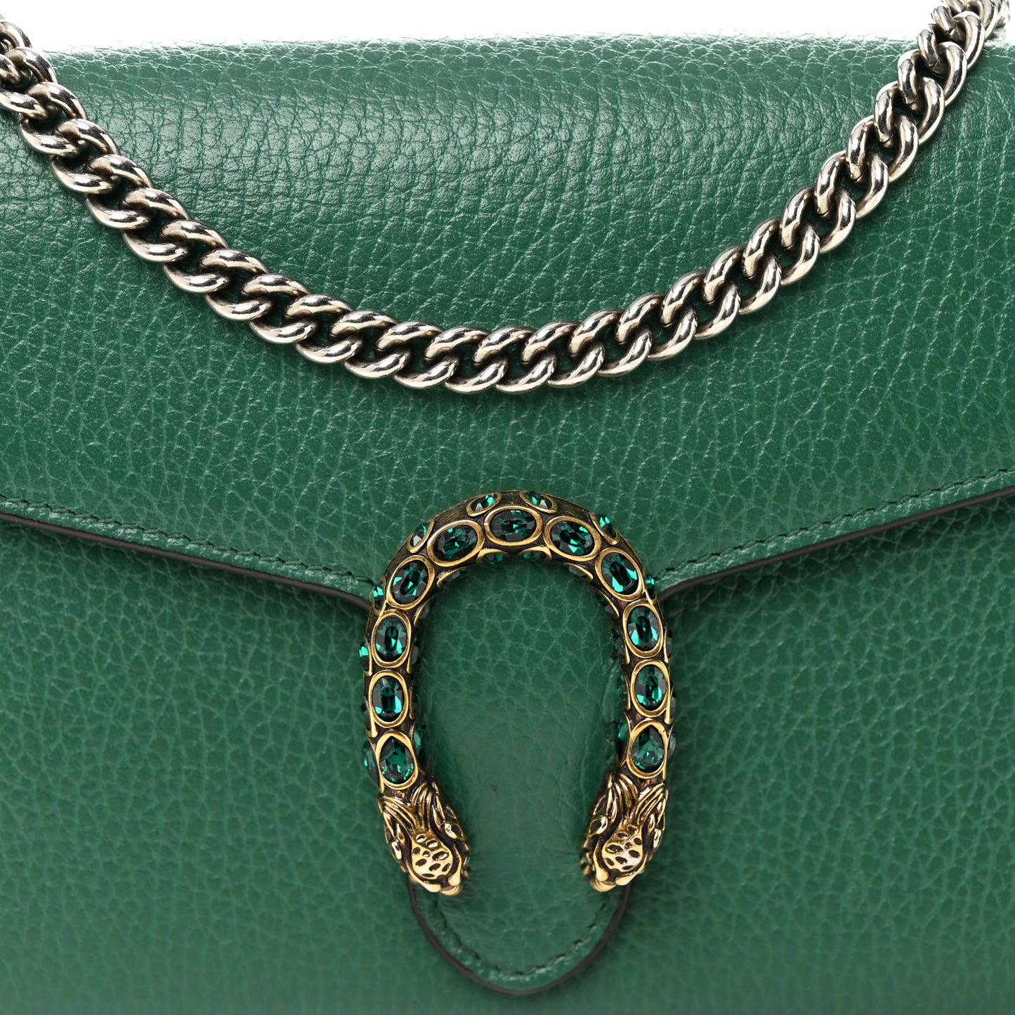 Calfskin Mini Dionysus Chain Wallet Emerald