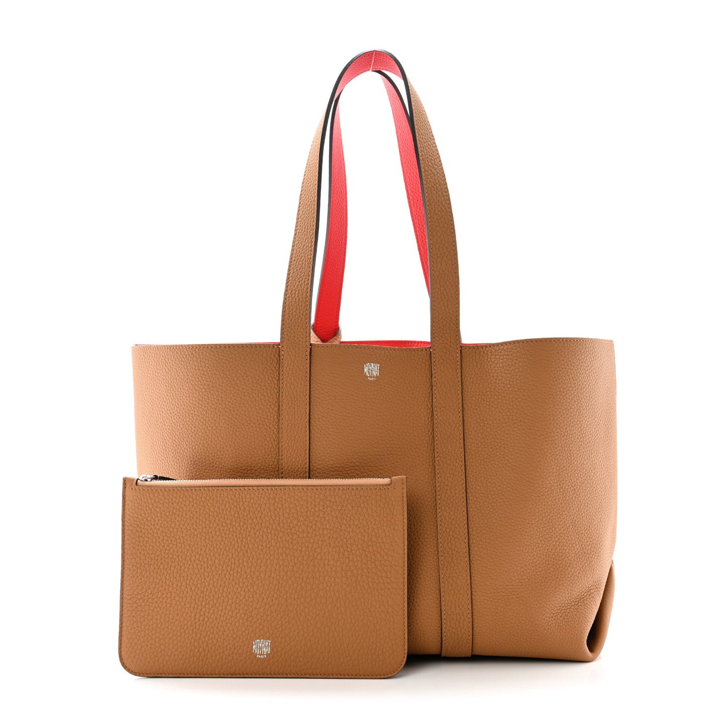 Taurillon Duo Cabas MM Tote Camel Flame