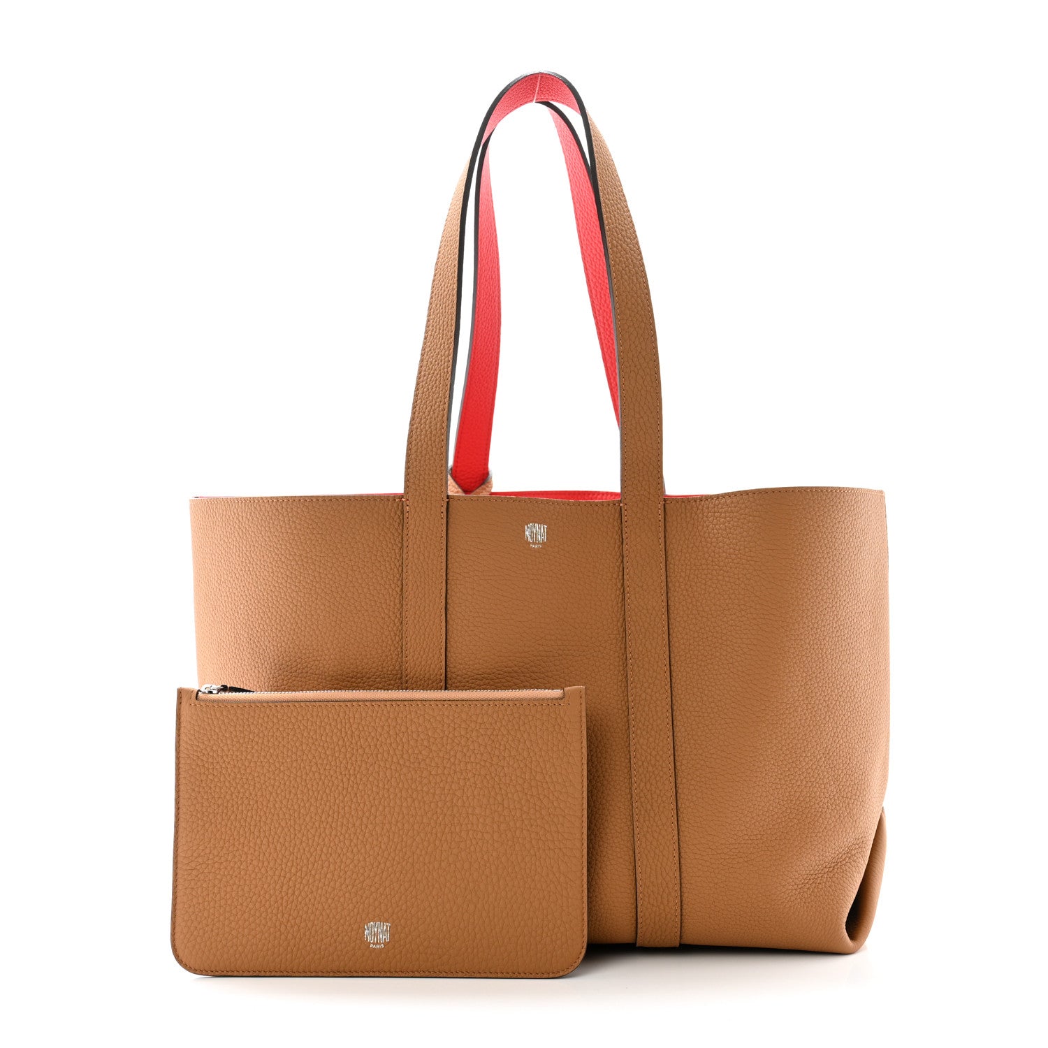 Moynat Taurillon Duo Cabas MM Tote Camel Flame 3 of 10