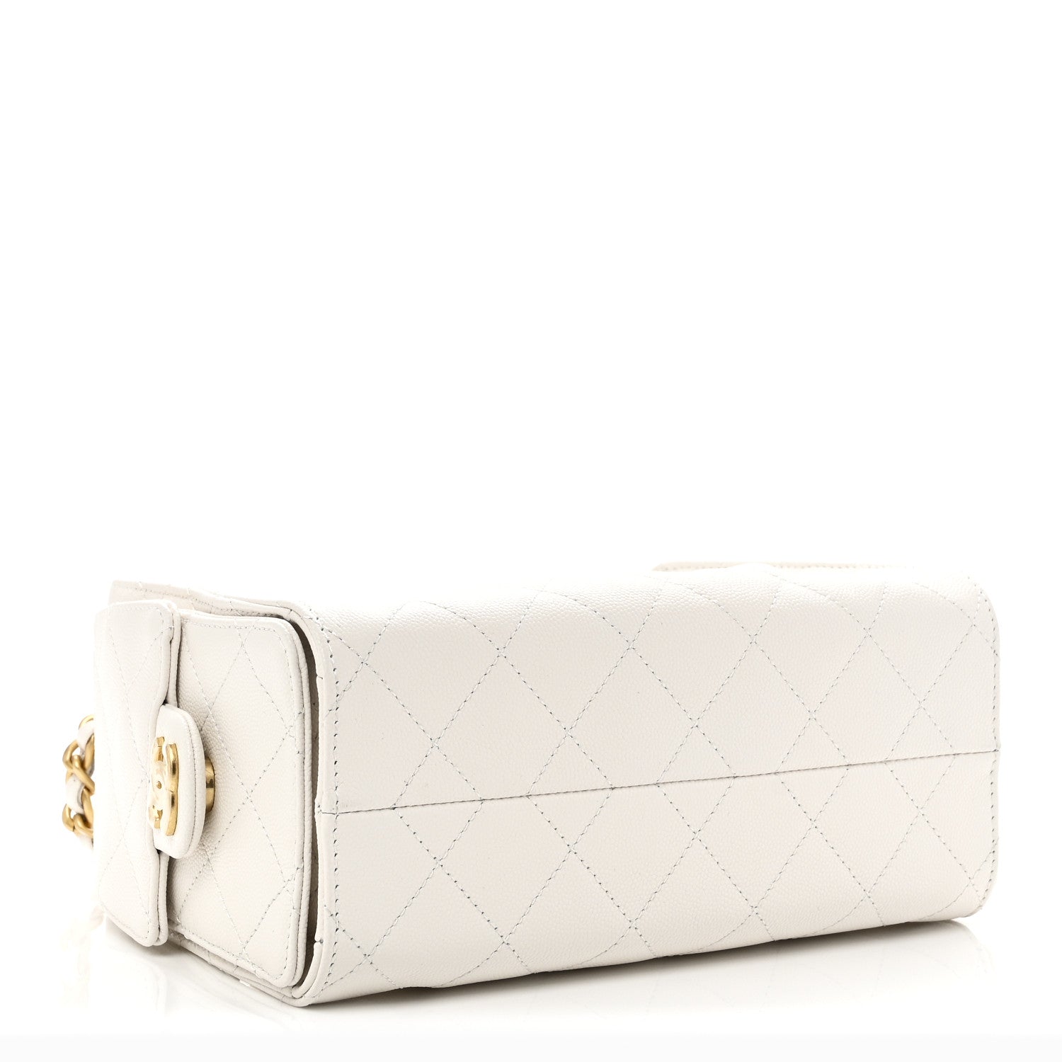 Chanel Caviar Quilted Mini Chanel 25 Handbag White 4 of 11