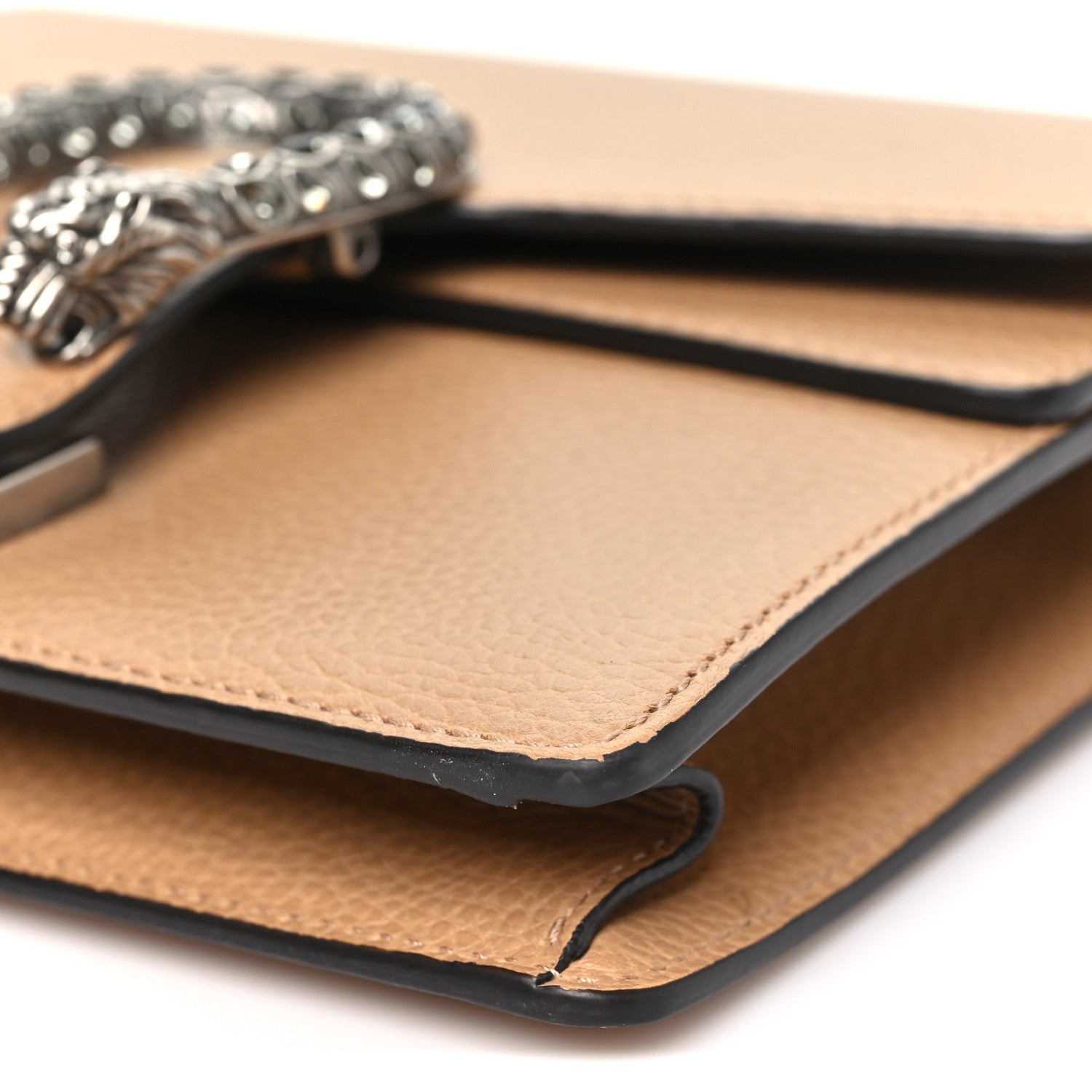 Gucci Dollar Calfskin Crystal Mini Dionysus Shoulder Bag Natural Tan Black Diamond 9 of 9