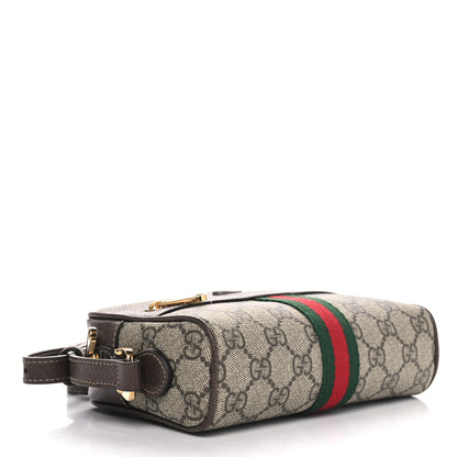 Gucci GG Supreme Monogram Web Mini Ophidia Shoulder Bag Brown 4 of 10