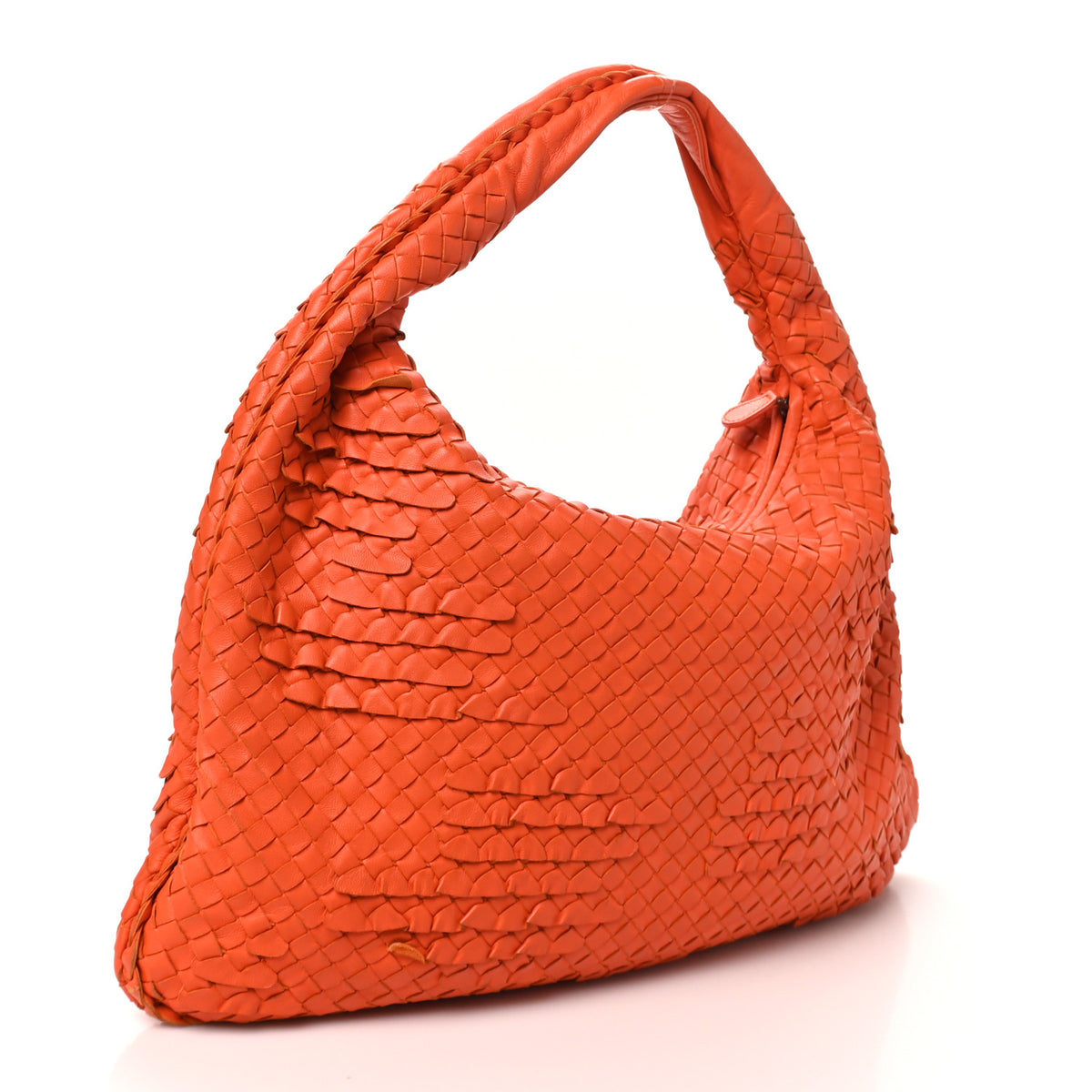 Bottega Veneta Nappa Intrecciato Ruffle Large Veneta Hobo Orange 5 of 8