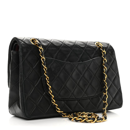 Chanel Lambskin Quilted Medium Double Flap Black 2 of 14