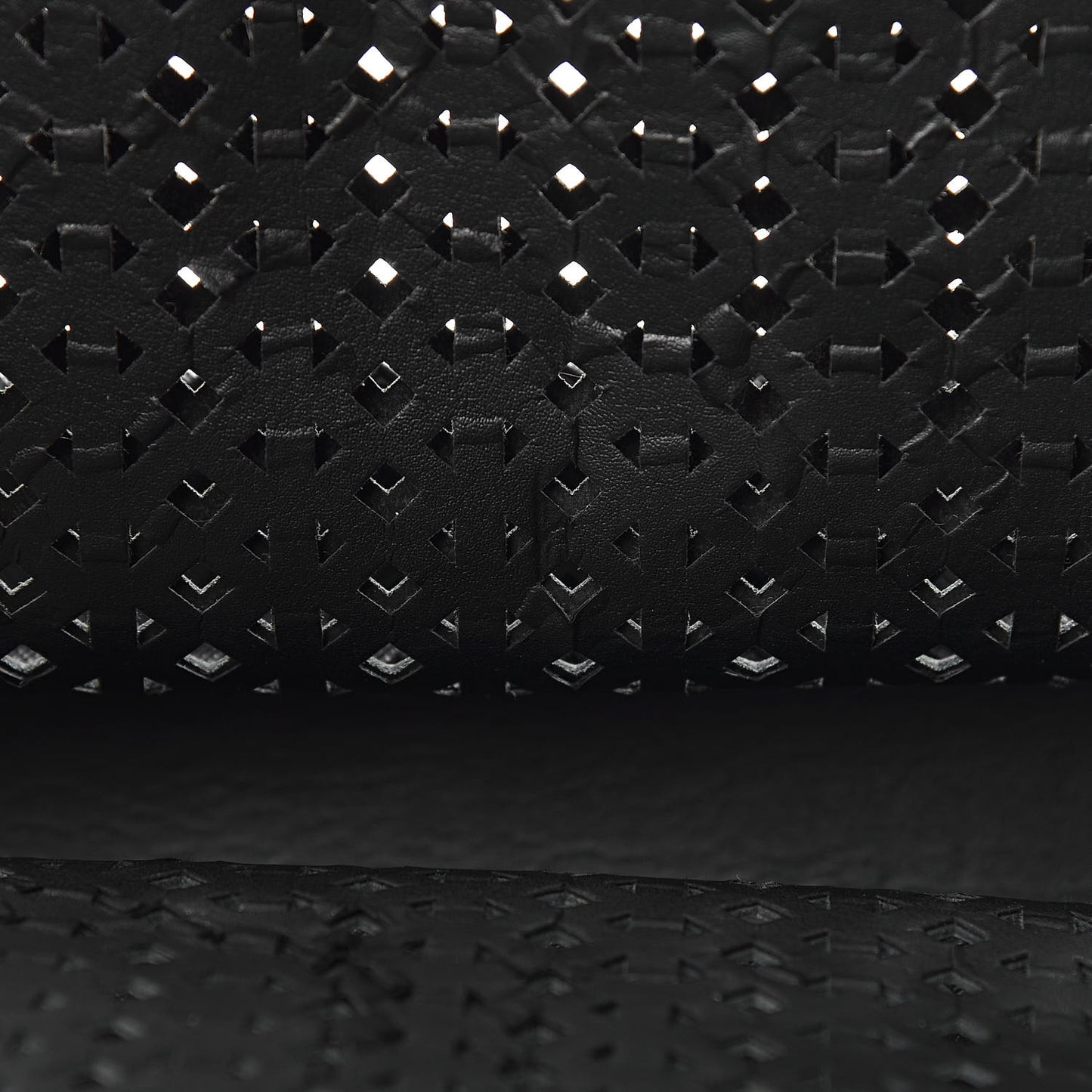 Saffiano Perforated Tote Black