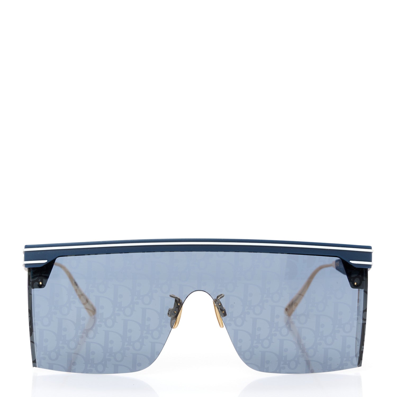 Christian Dior Oblique Diorclub M1U Mask Sunglasses Blue 2 of 8