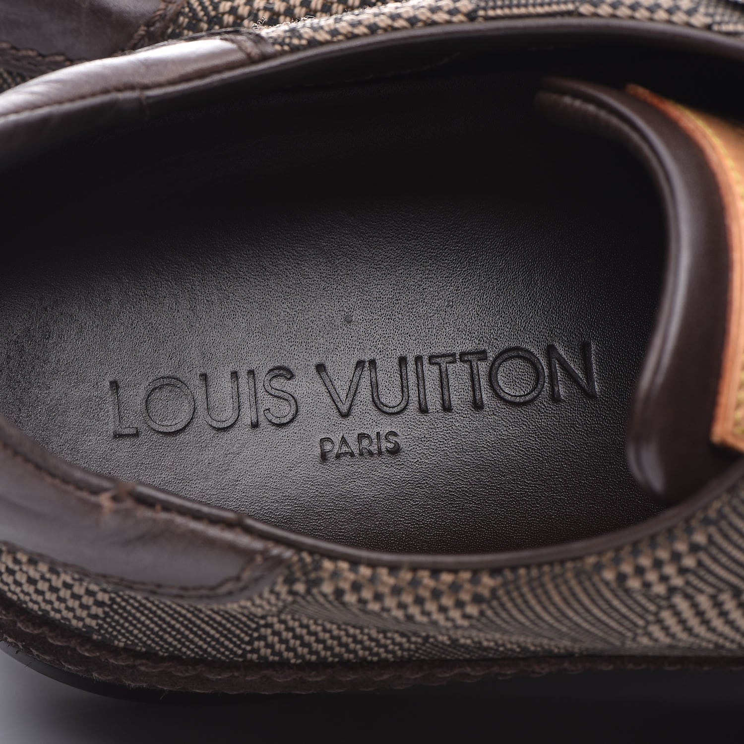 Louis Vuitton Suede Damier Ebene Sneakers 8.5 Brown 8 of 15