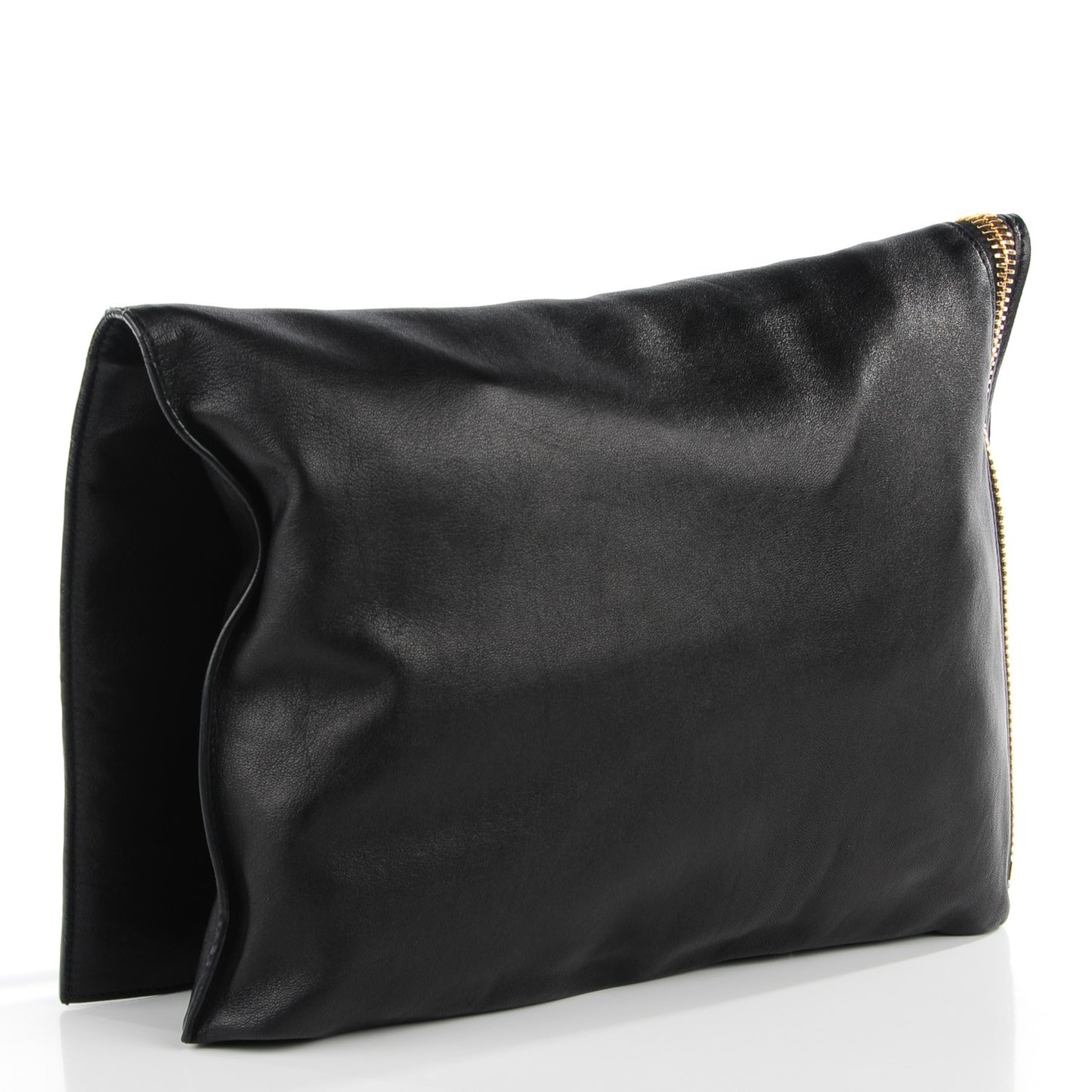 Ramskin Large Alix Padlock Zip Shoulder Bag Black