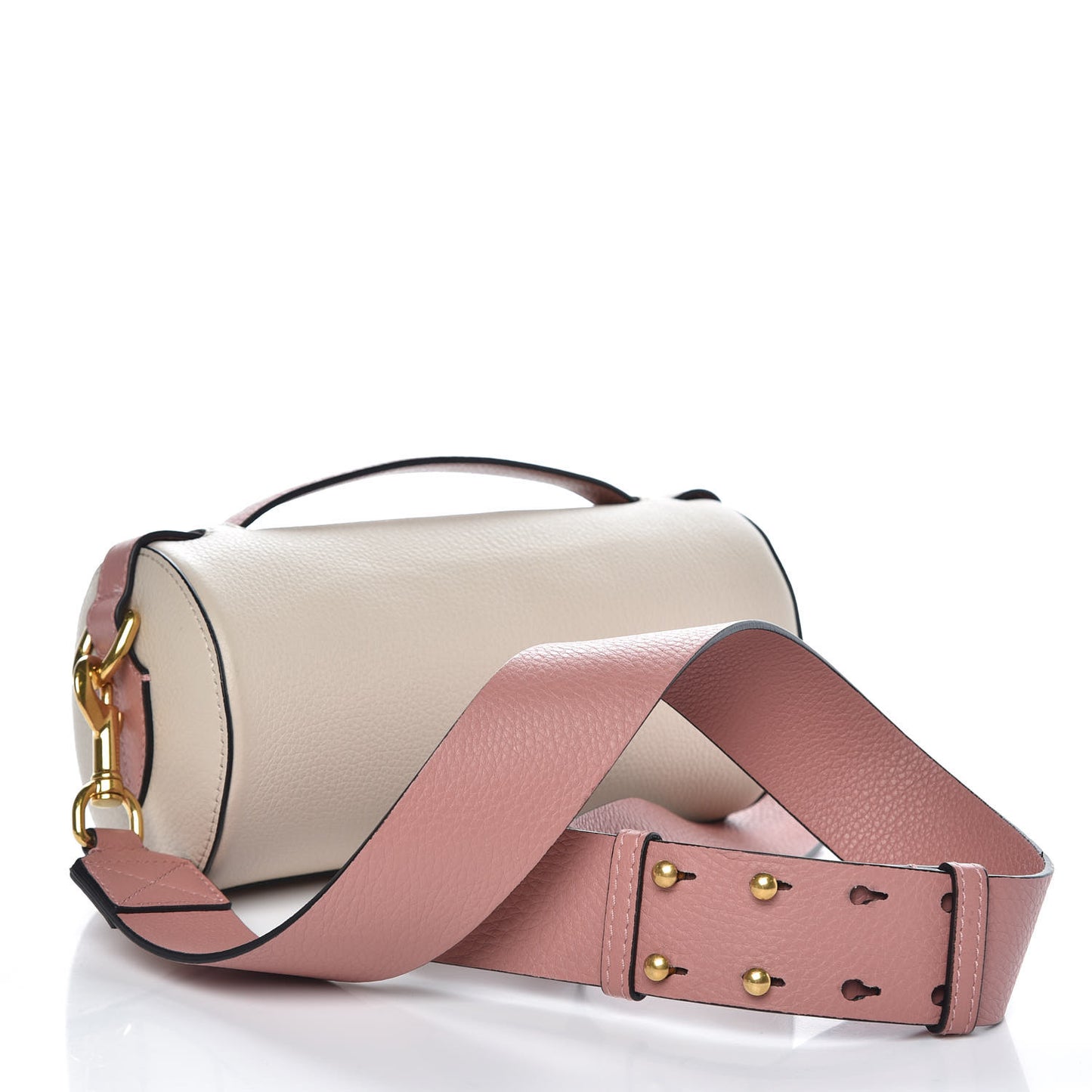 Calfskin The Barrel Bag Limestone Dusty Rose