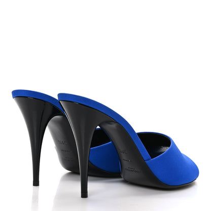 Saint Laurent Crepe De Chine Sandals 39.5 Picasso Blue 4 of 9