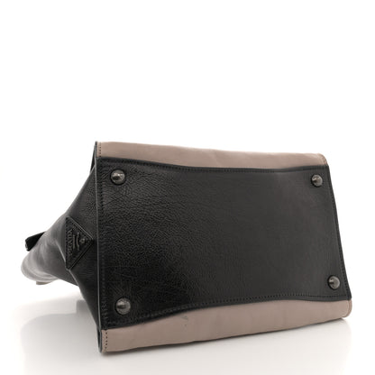 Prada Glace Calfskin Sound Tote Bag Pomice Black 4 of 13