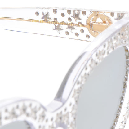 Gucci Acetate Crystal Oversize Mirrored Star Sunglasses GG0116S 5 of 8