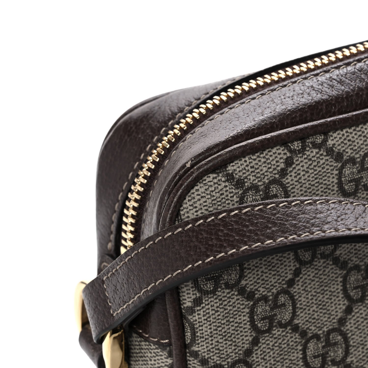 Gucci GG Supreme Monogram Web Mini Ophidia Shoulder Bag Brown 12 of 14