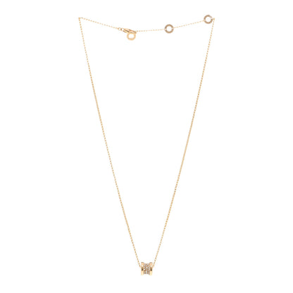 Bulgari 18K Yellow Gold Diamond Small B.Zero1 Pave Pendant Necklace 3 of 5