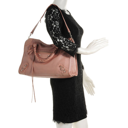 Balenciaga Pearlescent Goatskin Classic Palladium Hardware City Rose Rose Light 2 of 18
