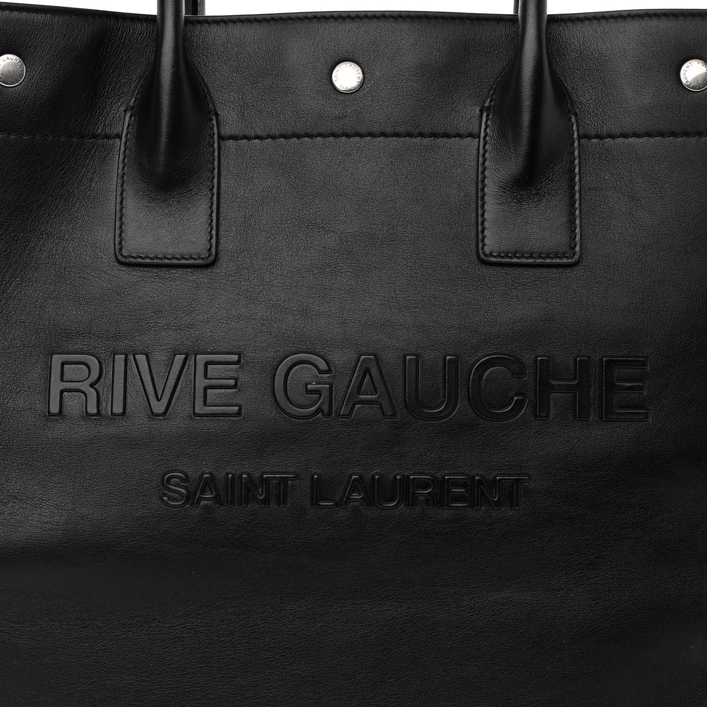 Smooth Calfskin Rive Gauche Small Tote Black