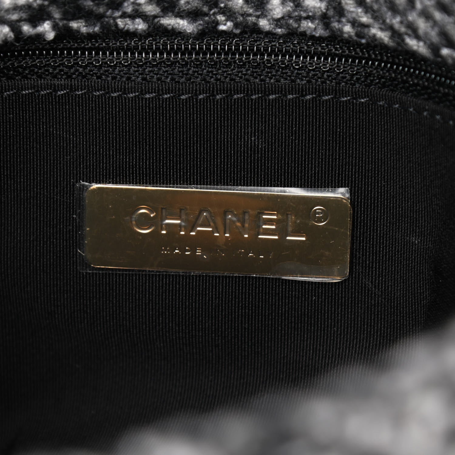 Chanel Tweed Quilted Medium Chanel 19 Flap Black White 7 of 8