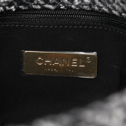 Chanel Tweed Quilted Medium Chanel 19 Flap Black White 7 of 8