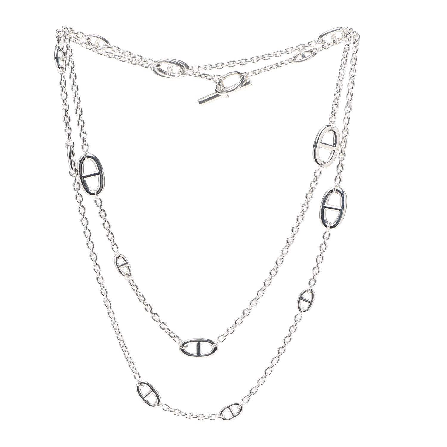 Hermes Sterling Silver Farandole Necklace 120 3 of 6