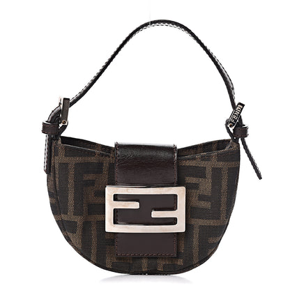 Fendi Zucca Mini Half Moon Baguette Tobacco 1 of 11