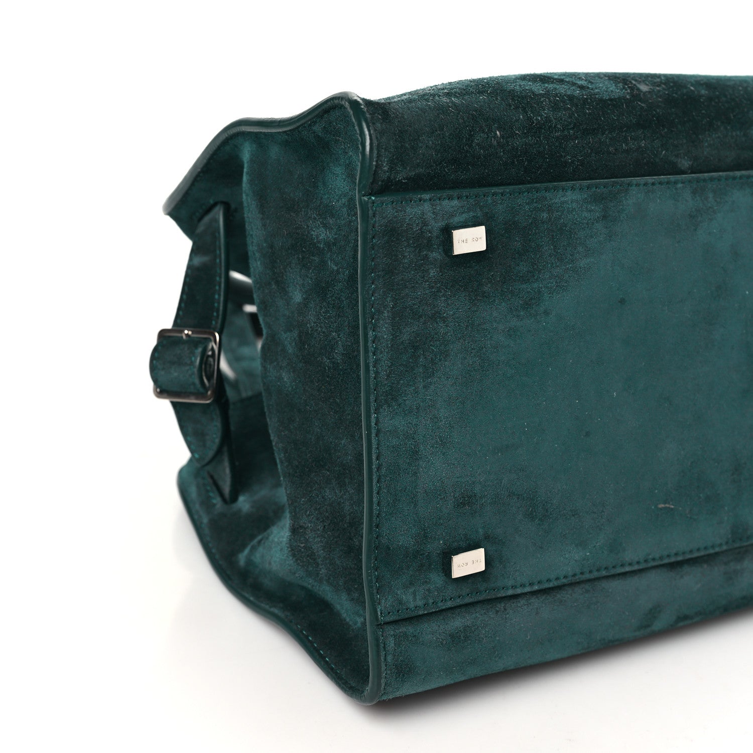 The Row Suede Soft Margaux 10 Bag Teal Green 8 of 13