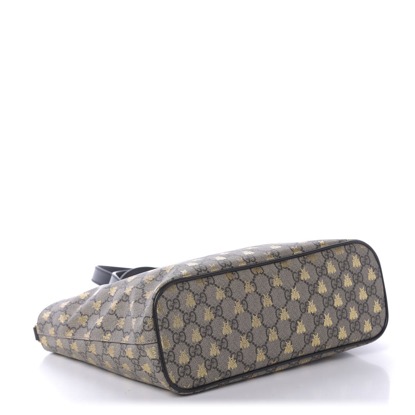 Soft GG Supreme Monogram Bees Small Crossbody Tote Beige Oro Black
