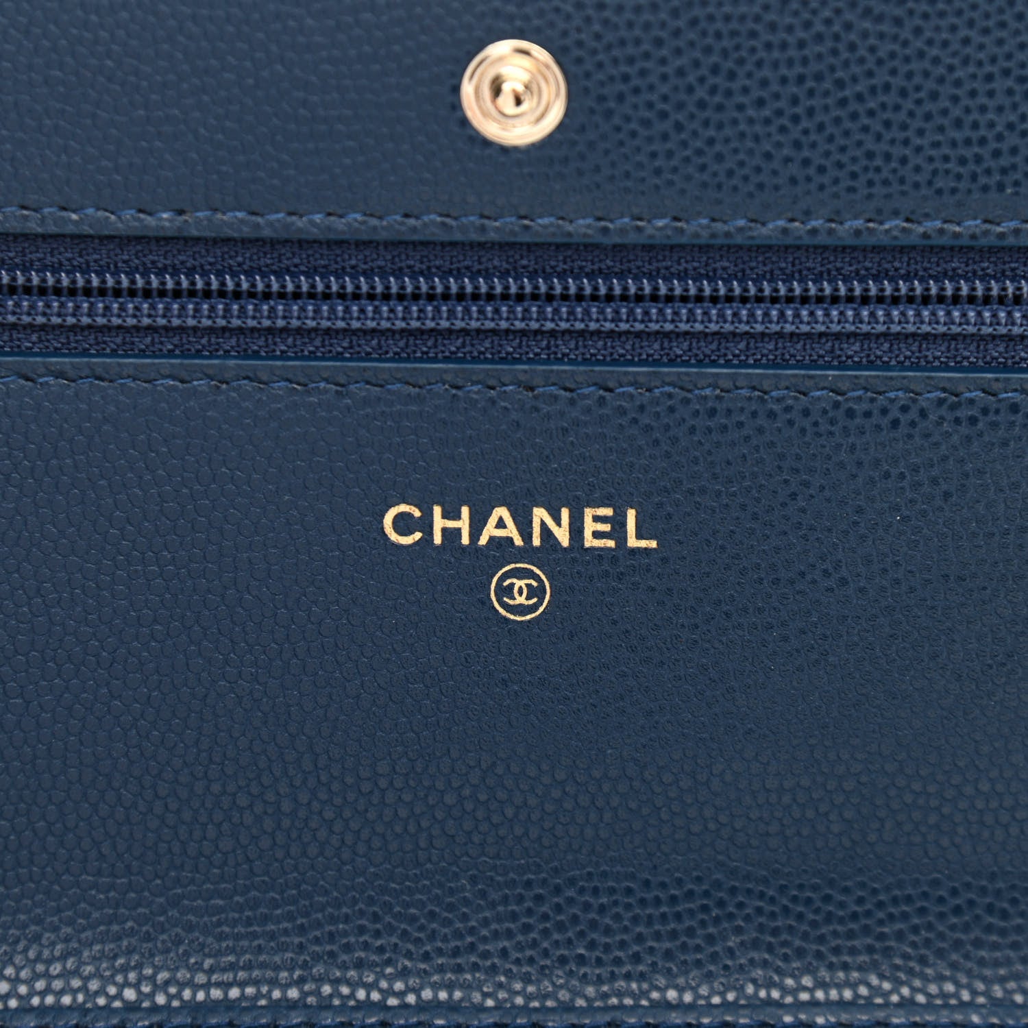 Chanel Caviar Quilted Wallet On Chain WOC Blue 5 of 11