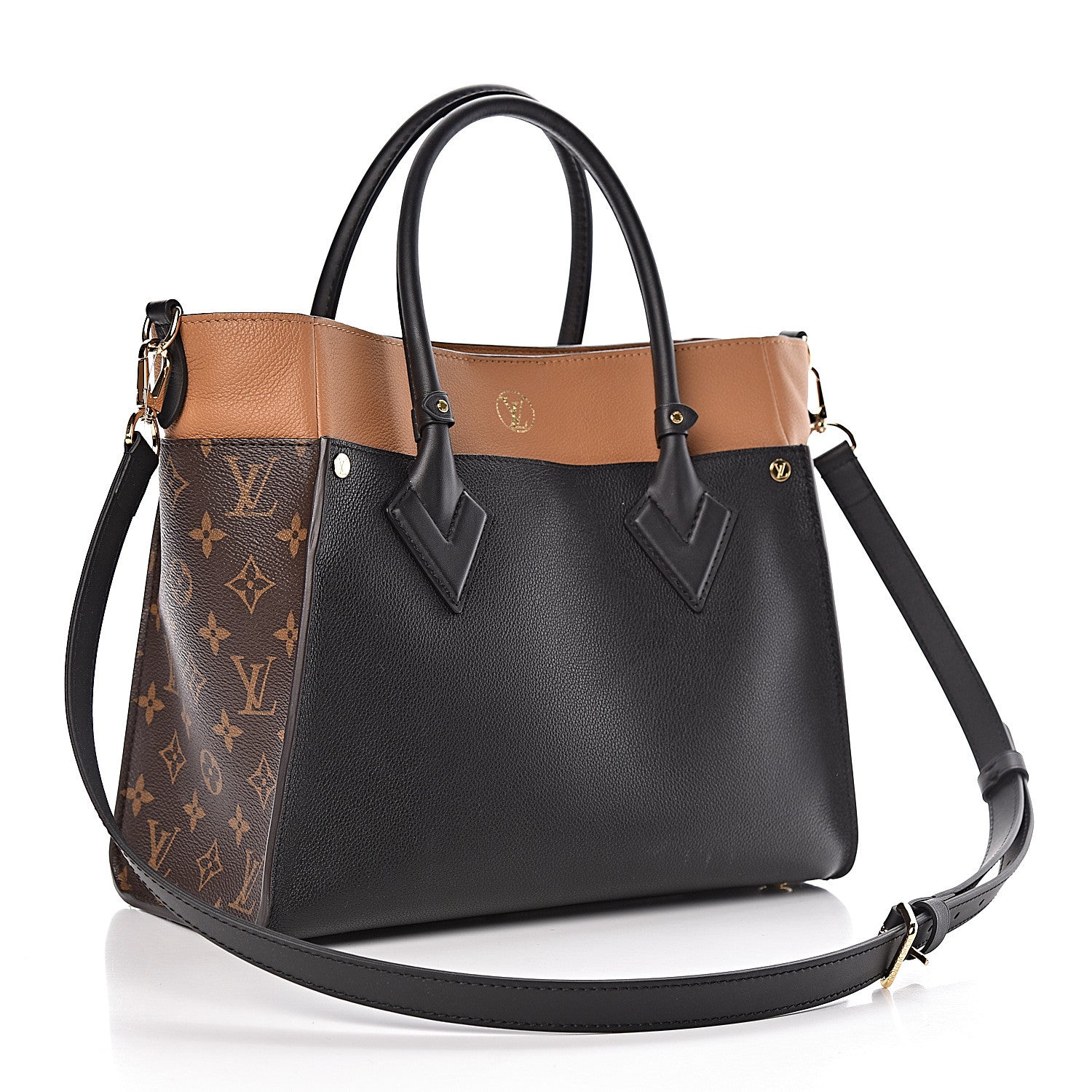 Louis Vuitton Calfskin Monogram On My Side Black 4 of 12
