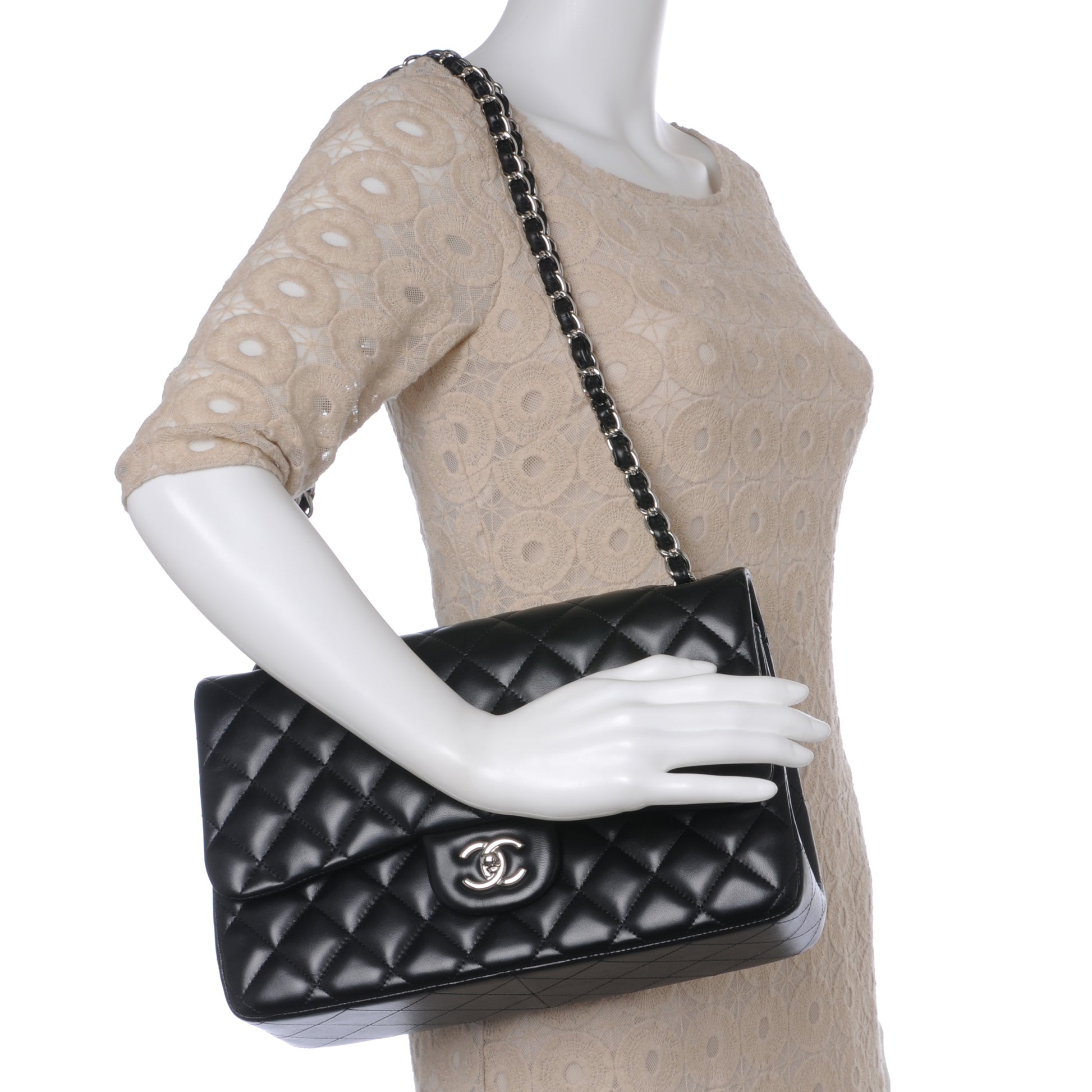 Chanel Lambskin Jumbo Double Flap Black 2 of 9