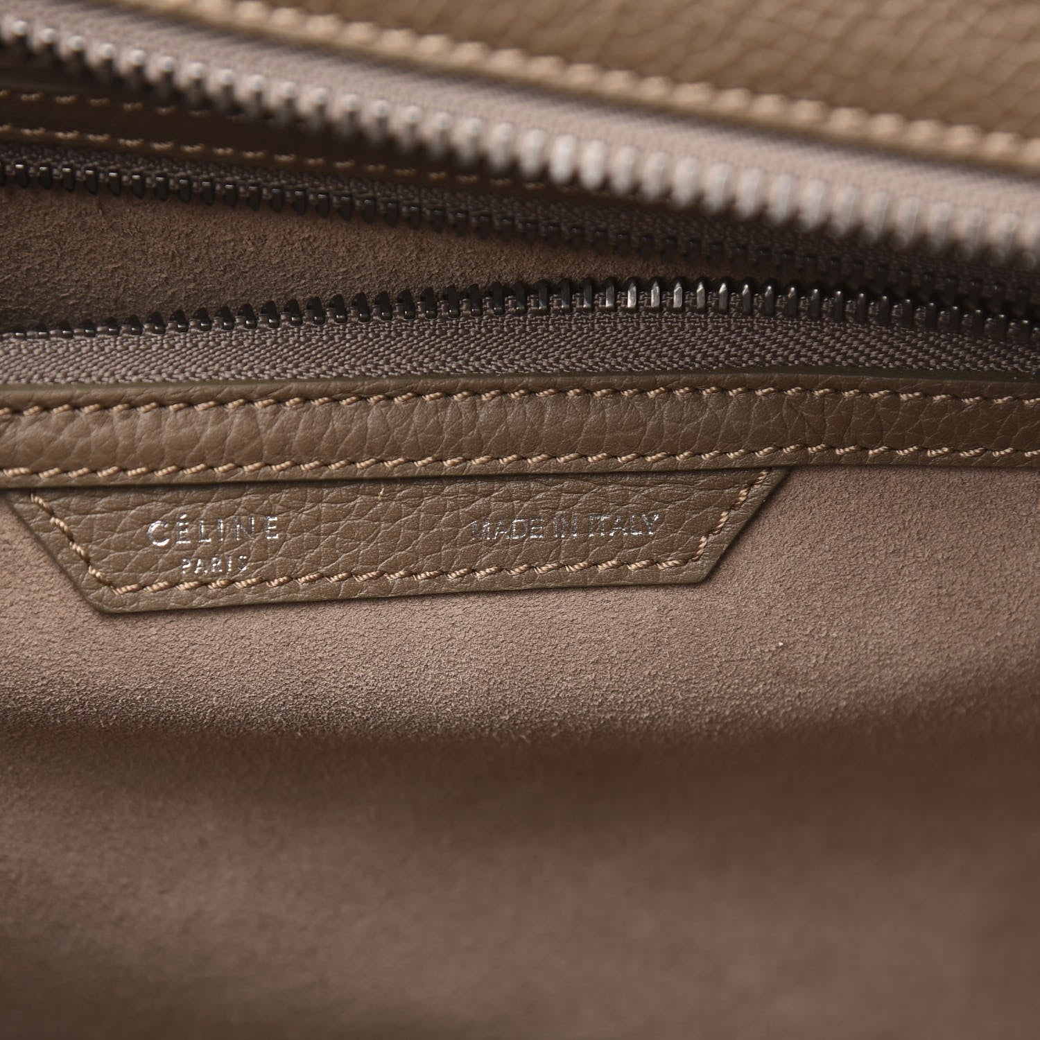 Celine Drummed Calfskin Mini Luggage Dune 6 of 11