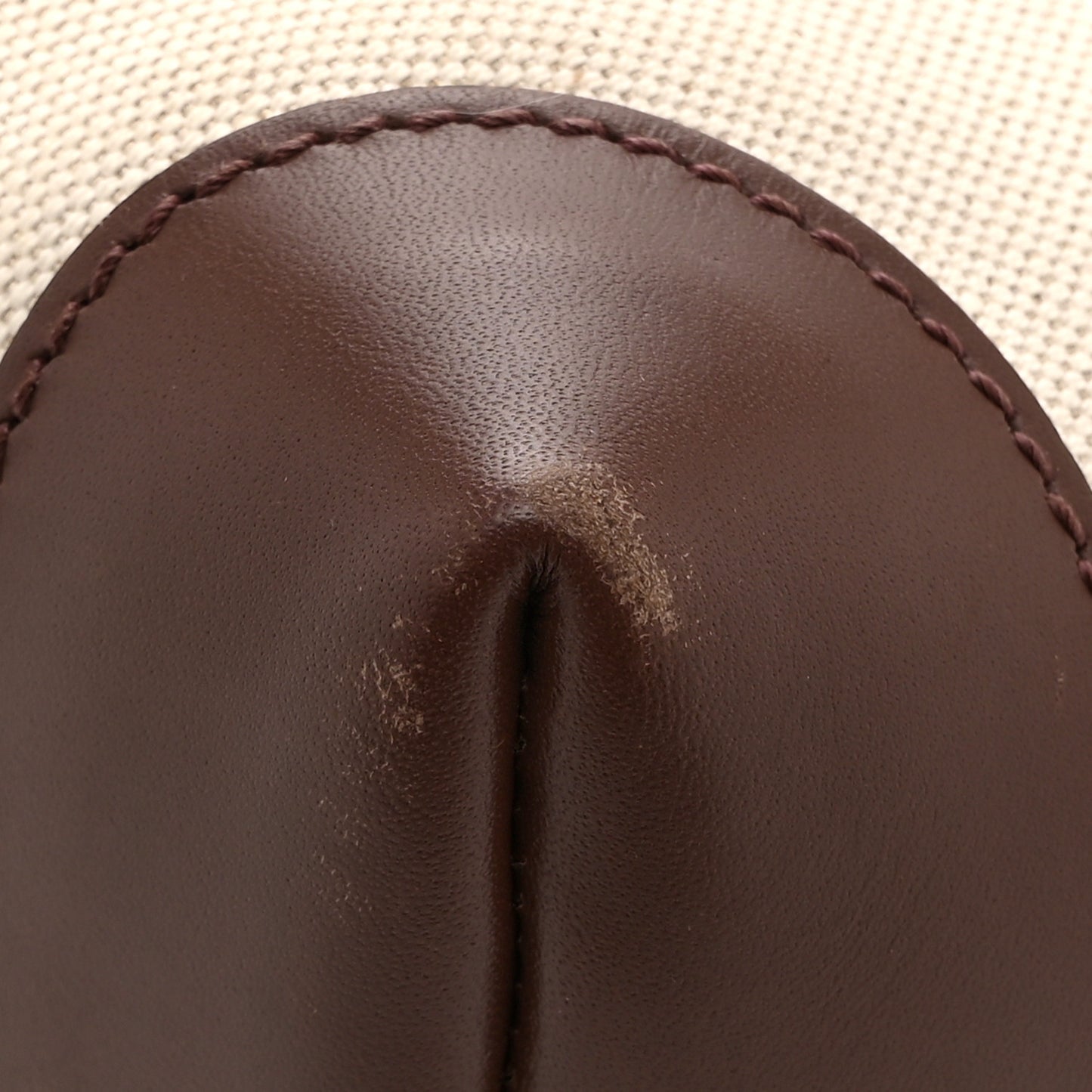 Canvas Calfskin Small Craft Tote Brown