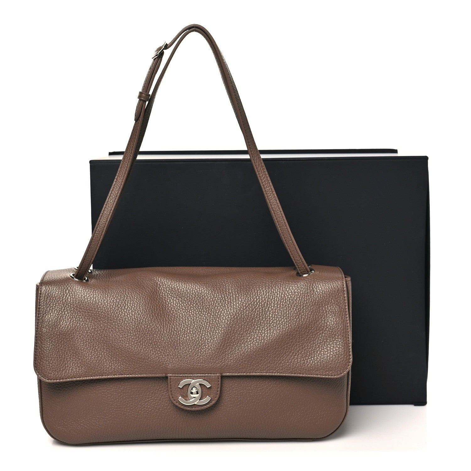 Chanel Grained Calfskin Small Souplissimo Maxi Flap Light Brown 11 of 11
