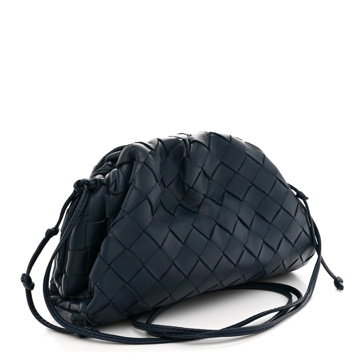 Nappa Intrecciato The Mini Pouch  Deep Blue