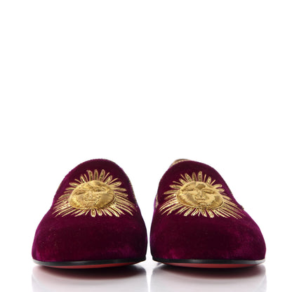 Christian Louboutin Velvet Morning Sakouette Flat Loafers 37.5 Figue 3 of 11