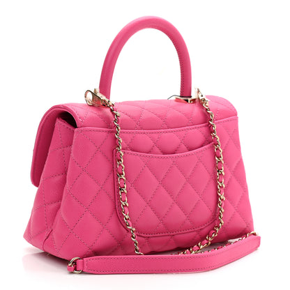 Chanel Caviar Quilted Mini Coco Handle Flap Rose 2 of 11