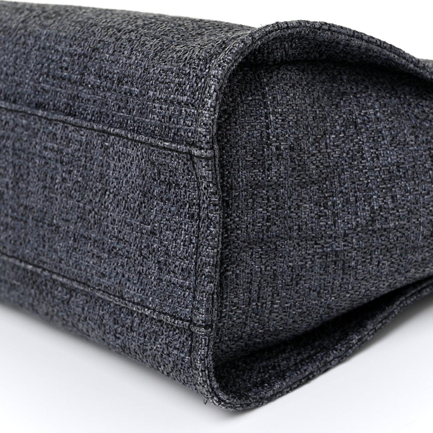 Lurex Boucle Small Deauville Tote Black