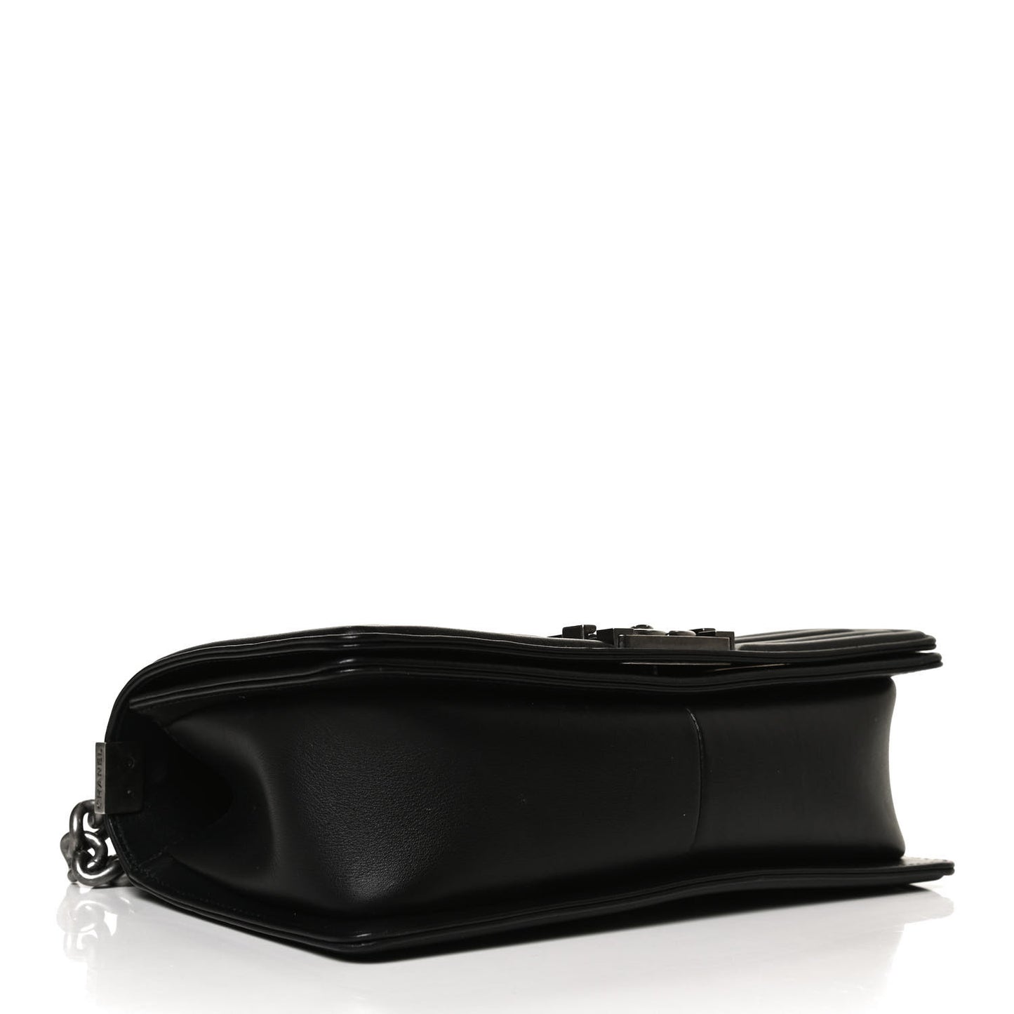 Lambskin Quilted Medium Boy Flap Black