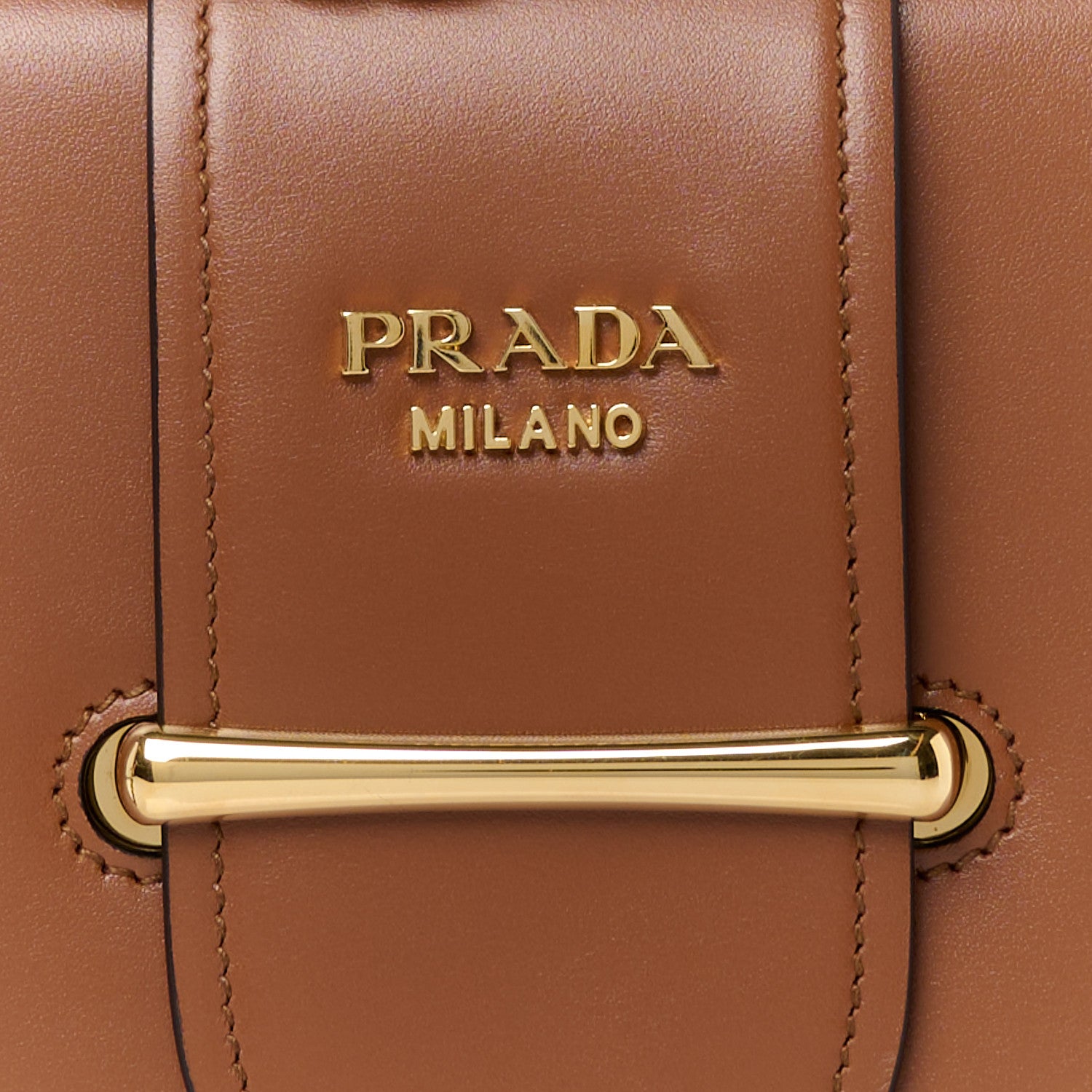 Prada City Calfskin Sidonie Small Chain Crossbody Bag Cognac 8 of 11