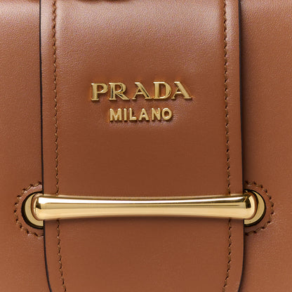 Prada City Calfskin Sidonie Small Chain Crossbody Bag Cognac 8 of 11