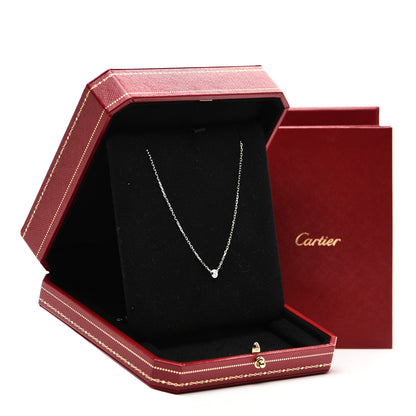 Cartier 18K White Gold Diamond SM D'Amour Pendant Necklace 5 of 5