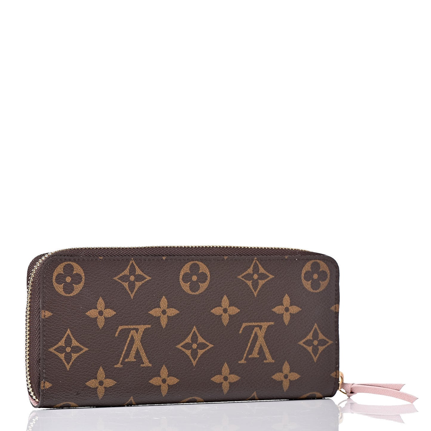 Monogram Clemence Wallet Rose Ballerine