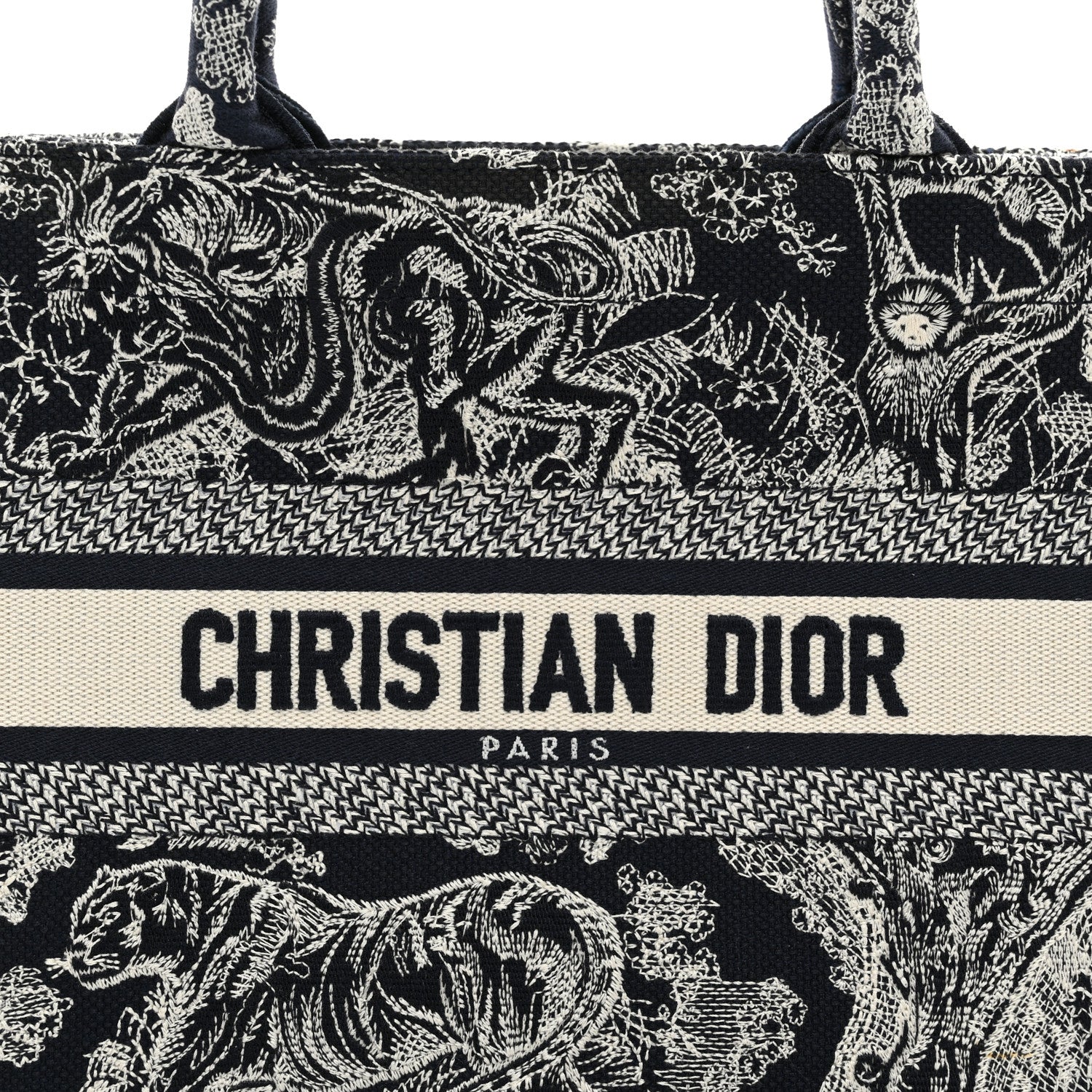 Christian Dior Canvas Embroidered Small Dioriviera Toile De Jouy Book Blue 8 of 10