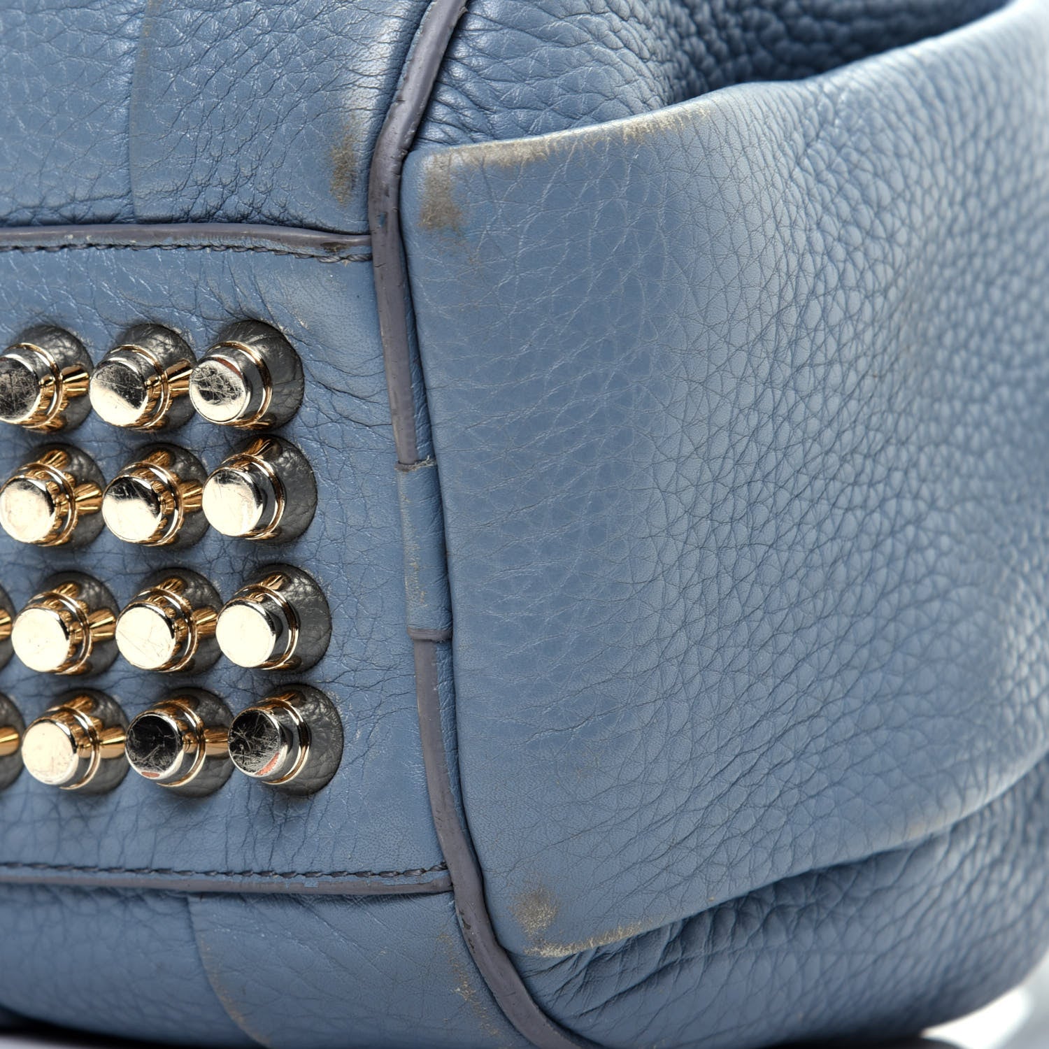 Alexander Wang Pebbled Lambskin Rockie Blue Pale Gold Hardware 7 of 24