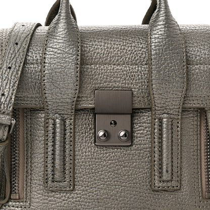 3.1 Phillip Lim Metallic Textured Calfskin Mini Pashli Satchel Pewter 7 of 9