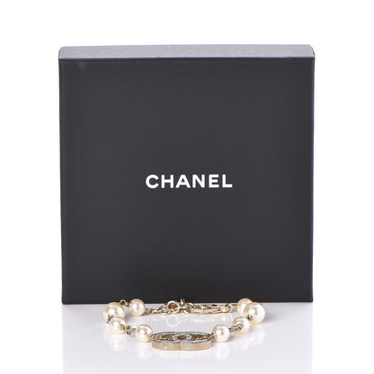 Chanel Pearl Metal Quilted CC Bracelet Gold 6 of 6